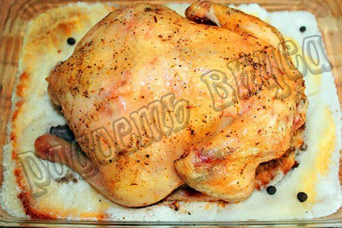 Курица на соли в духовке Курица на соли в духовке