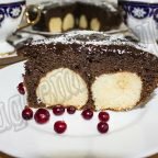 Шоколадный пирог с творожными шариками