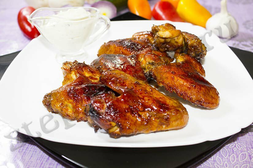 куриные крылышки в духовке рецепт с фото Куриные крылышки в медово-соевом соусе с имбирем