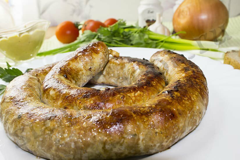 домашняя колбаса в кишках рецепт с фото Домашняя колбаса из свинины в кишках