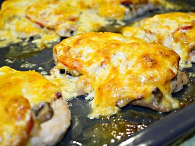 куриные отбивные с грибами в духовке