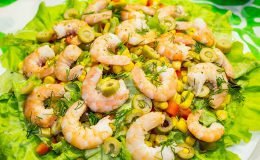салат из королевских креветок простой и вкусный