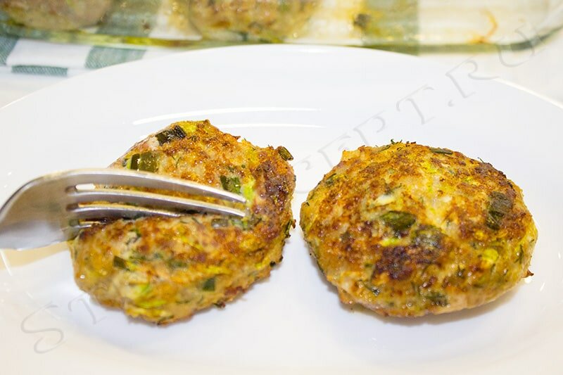 кабачковые котлеты с фаршем