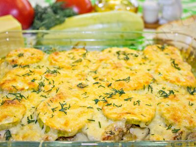 блюда из кабачков в духовке с мясом