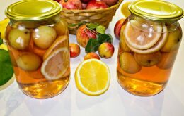 компот из цельных яблок