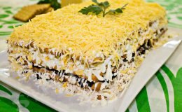 слоеные салаты на праздничный стол с курицей