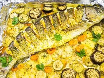 карп с картошкой