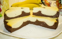 Шоколадно-Творожный Пирог с Бананом