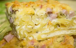 запеканка из макарон с ветчиной и сыром в духовке