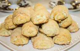 творожное печенье рулетики